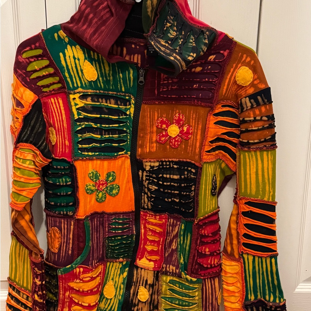 Multicolor Patchwork Utility Jacket for Women - image 1